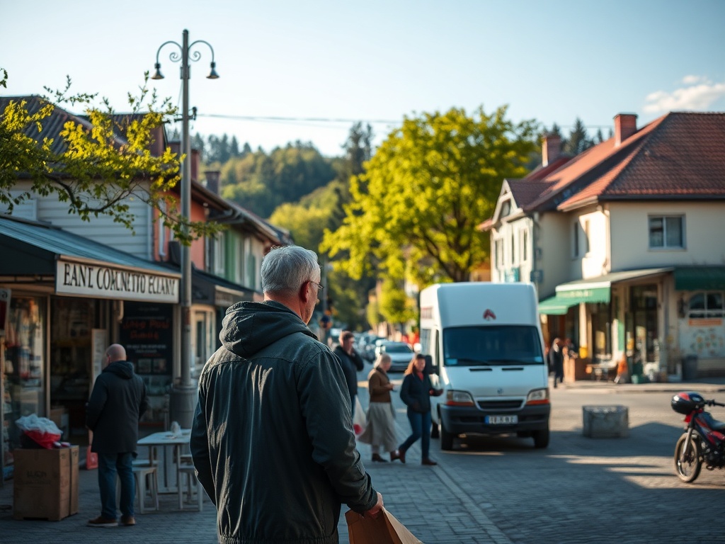 Ilustracja przedstawiająca nowoczesny, ekologiczny autobus miejski w barwach Lubonia, symbolizujący inwestycję Translub w cztery nowe pojazdy.